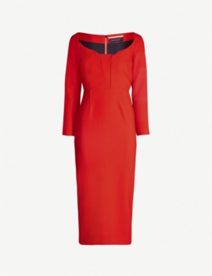 Purple Knee Length Roland Mouret Dress